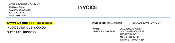 Account Number Invoice